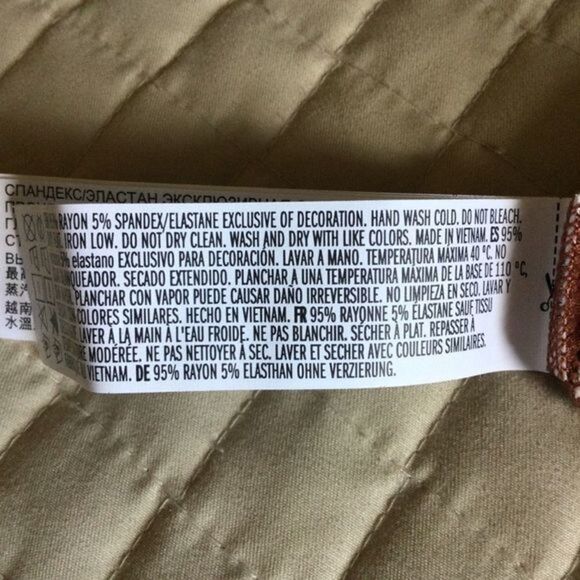 FOREVER 21 Choker‎ Neckline Brown Striped V Pullover Top S - Picture 7 of 8